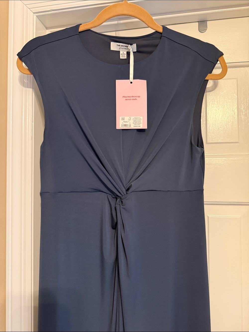 Old Navy The Occasion        O'Neill Twist-Front Sleeveless Dress - Slate Blue